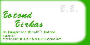 botond birkas business card